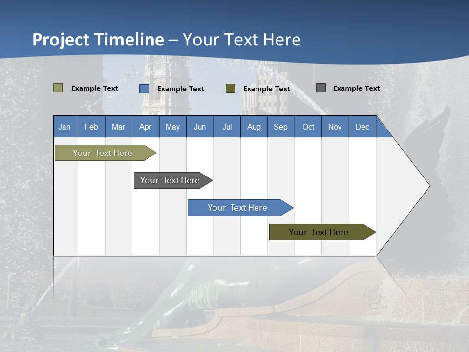 View Of City Hall From The Logan Square Fountain In Philadelphia PowerPoint Template