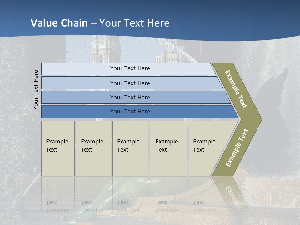 View Of City Hall From The Logan Square Fountain In Philadelphia PowerPoint Template