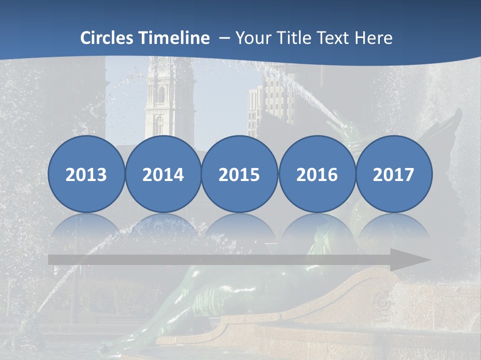 View Of City Hall From The Logan Square Fountain In Philadelphia PowerPoint Template