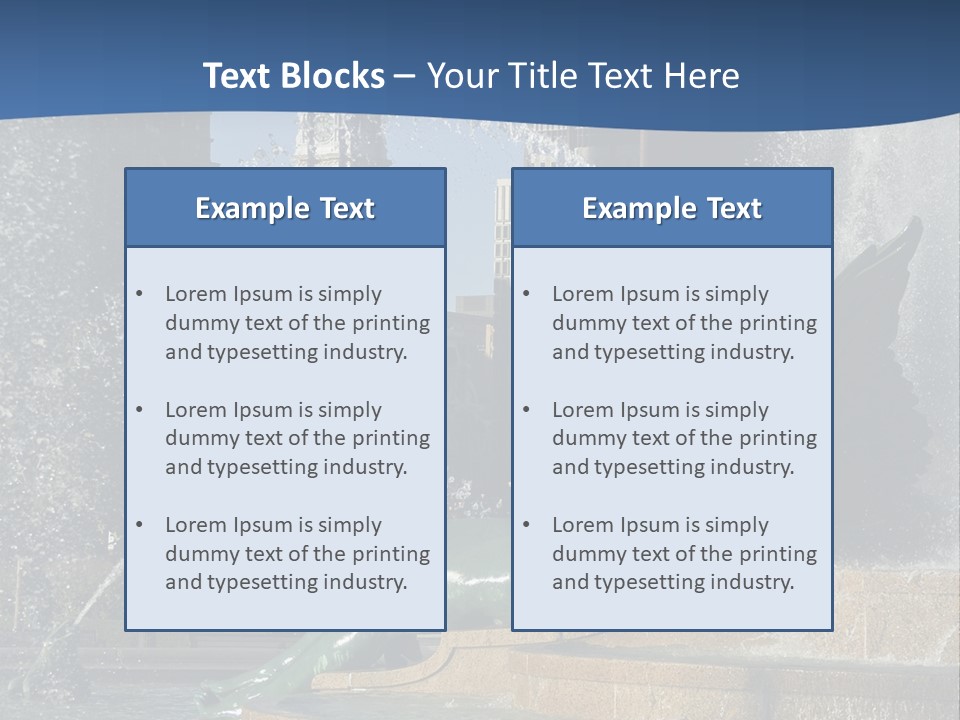 View Of City Hall From The Logan Square Fountain In Philadelphia PowerPoint Template