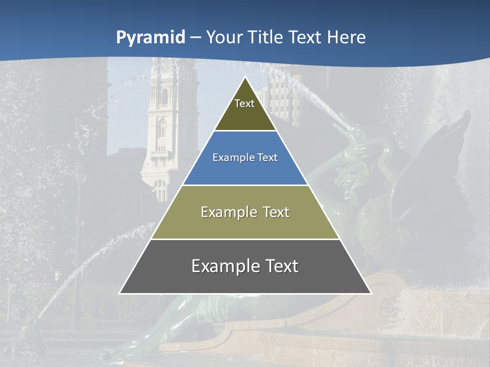 View Of City Hall From The Logan Square Fountain In Philadelphia PowerPoint Template