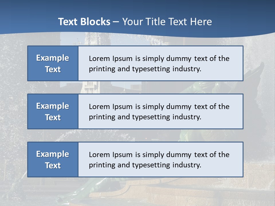 View Of City Hall From The Logan Square Fountain In Philadelphia PowerPoint Template