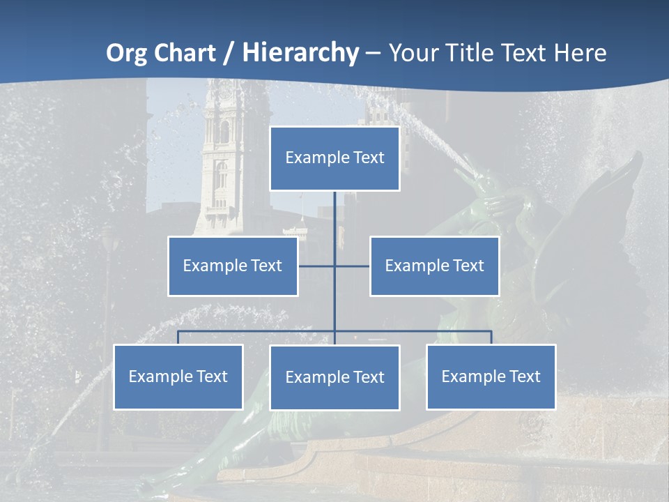View Of City Hall From The Logan Square Fountain In Philadelphia PowerPoint Template