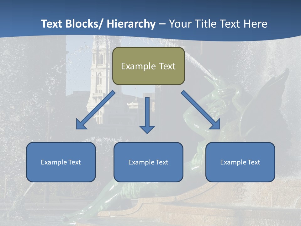 View Of City Hall From The Logan Square Fountain In Philadelphia PowerPoint Template