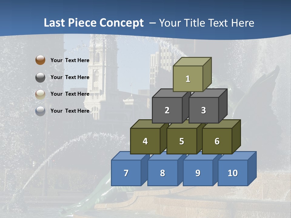 View Of City Hall From The Logan Square Fountain In Philadelphia PowerPoint Template