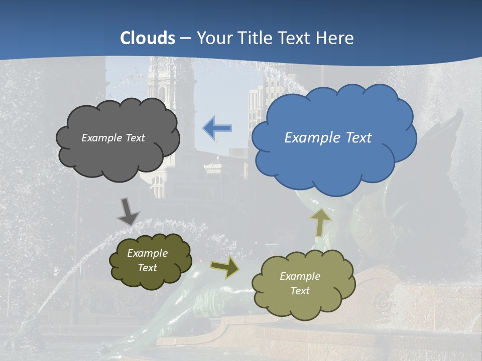 View Of City Hall From The Logan Square Fountain In Philadelphia PowerPoint Template