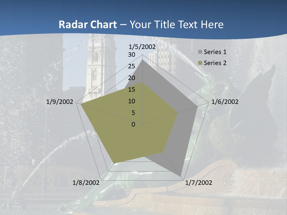 View Of City Hall From The Logan Square Fountain In Philadelphia PowerPoint Template