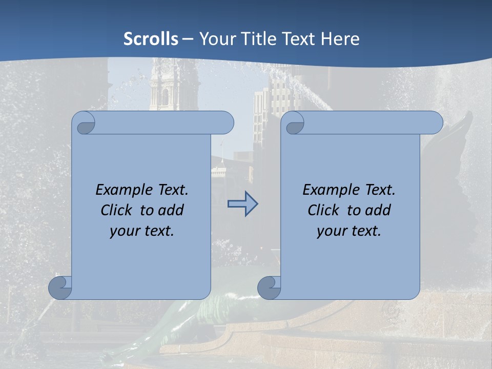 View Of City Hall From The Logan Square Fountain In Philadelphia PowerPoint Template