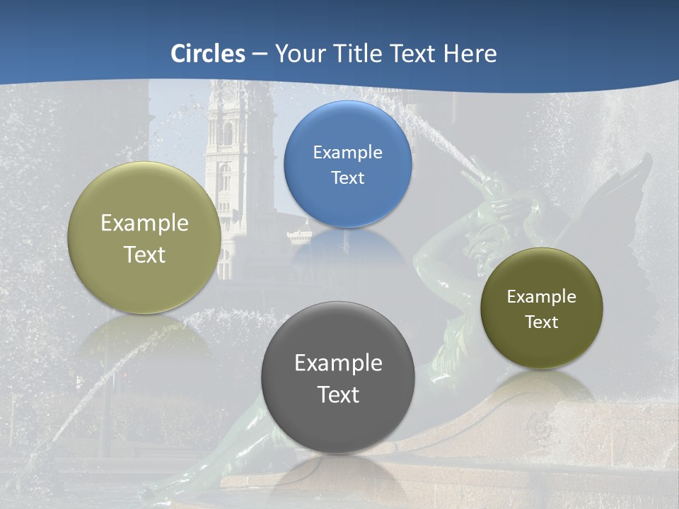 View Of City Hall From The Logan Square Fountain In Philadelphia PowerPoint Template