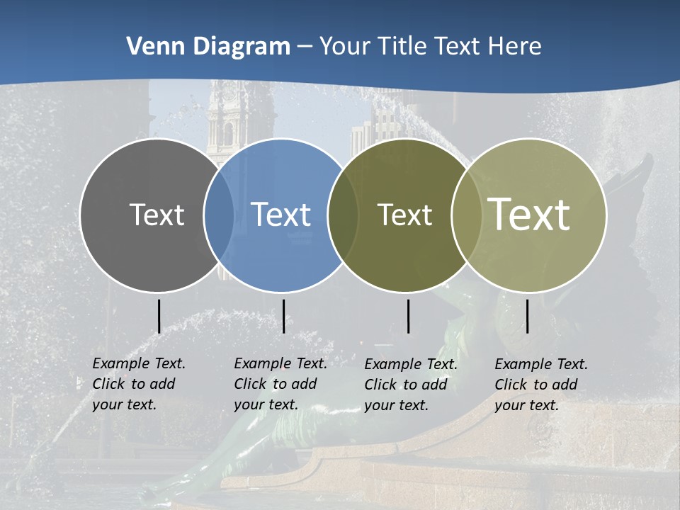 View Of City Hall From The Logan Square Fountain In Philadelphia PowerPoint Template