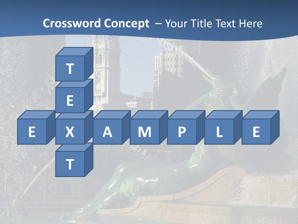 View Of City Hall From The Logan Square Fountain In Philadelphia PowerPoint Template