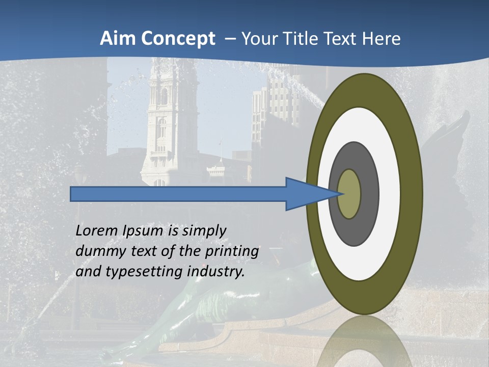 View Of City Hall From The Logan Square Fountain In Philadelphia PowerPoint Template