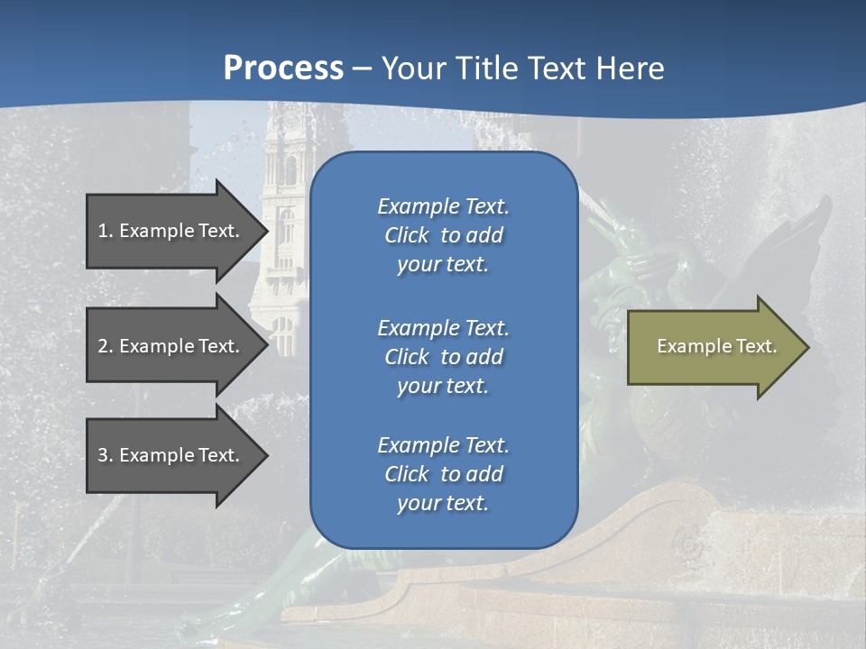 View Of City Hall From The Logan Square Fountain In Philadelphia PowerPoint Template