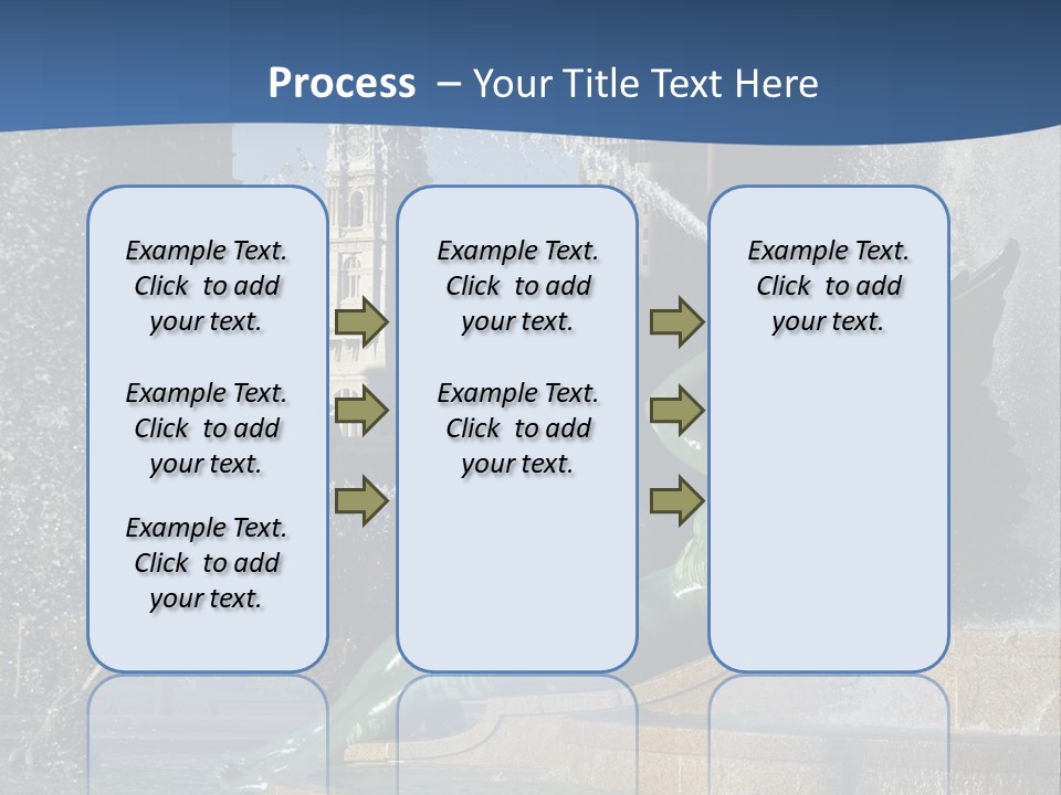View Of City Hall From The Logan Square Fountain In Philadelphia PowerPoint Template