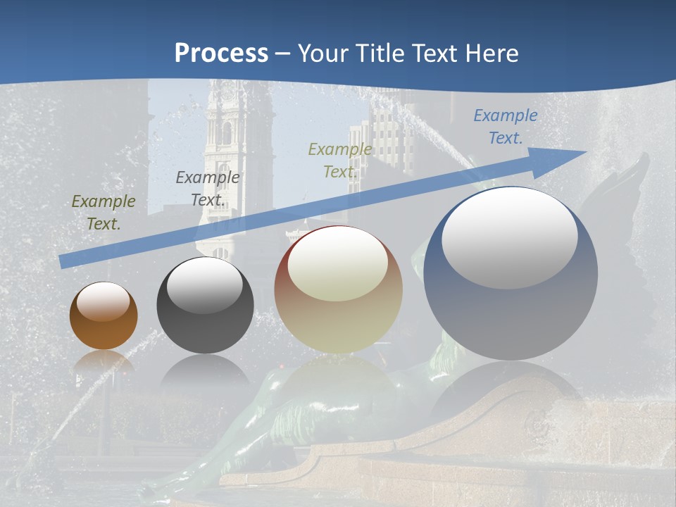View Of City Hall From The Logan Square Fountain In Philadelphia PowerPoint Template