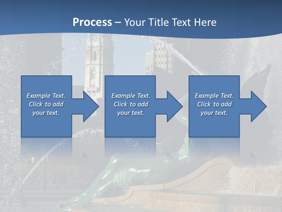 View Of City Hall From The Logan Square Fountain In Philadelphia PowerPoint Template