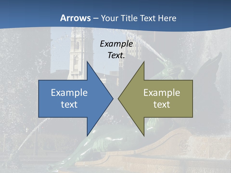 View Of City Hall From The Logan Square Fountain In Philadelphia PowerPoint Template