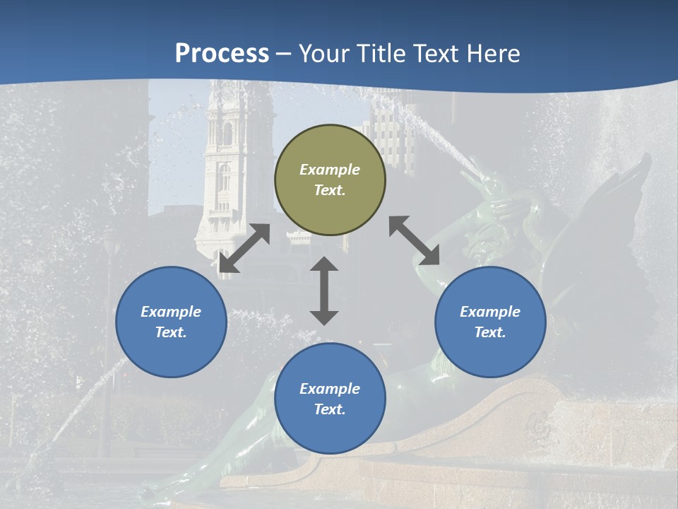 View Of City Hall From The Logan Square Fountain In Philadelphia PowerPoint Template