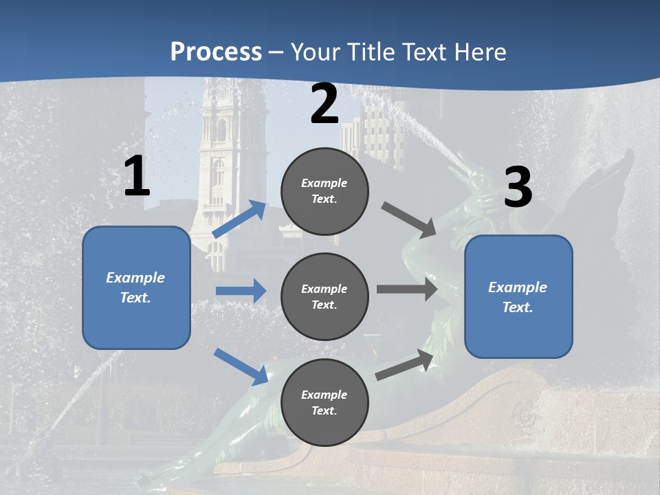 View Of City Hall From The Logan Square Fountain In Philadelphia PowerPoint Template
