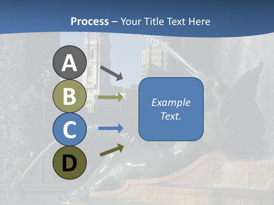 View Of City Hall From The Logan Square Fountain In Philadelphia PowerPoint Template