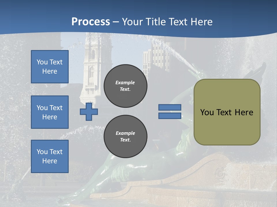View Of City Hall From The Logan Square Fountain In Philadelphia PowerPoint Template