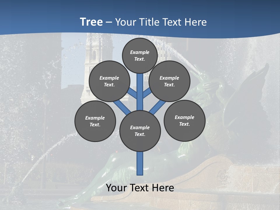 View Of City Hall From The Logan Square Fountain In Philadelphia PowerPoint Template