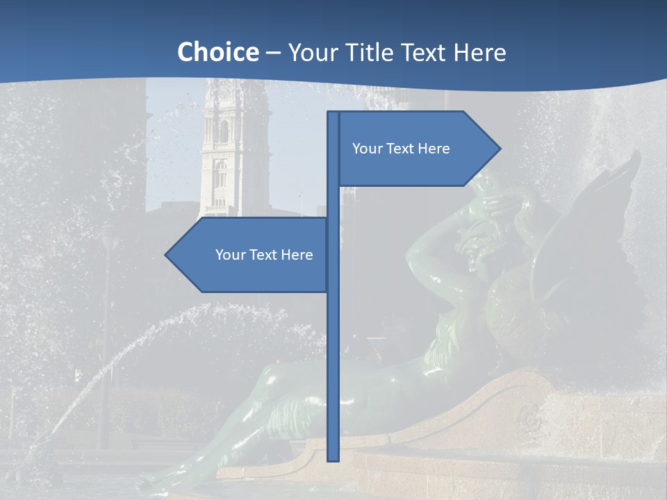 View Of City Hall From The Logan Square Fountain In Philadelphia PowerPoint Template