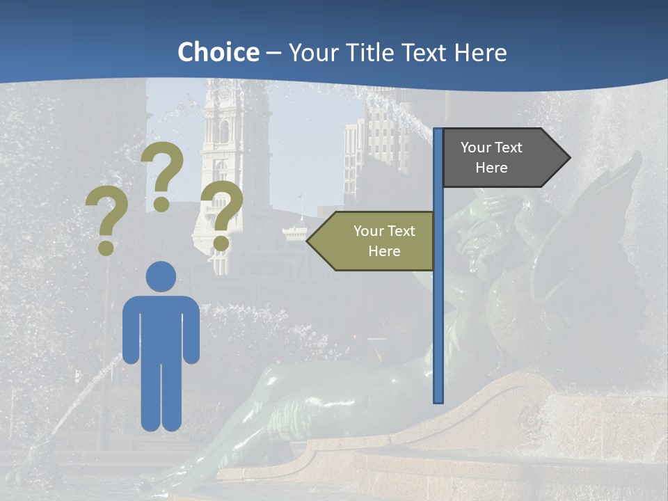 View Of City Hall From The Logan Square Fountain In Philadelphia PowerPoint Template