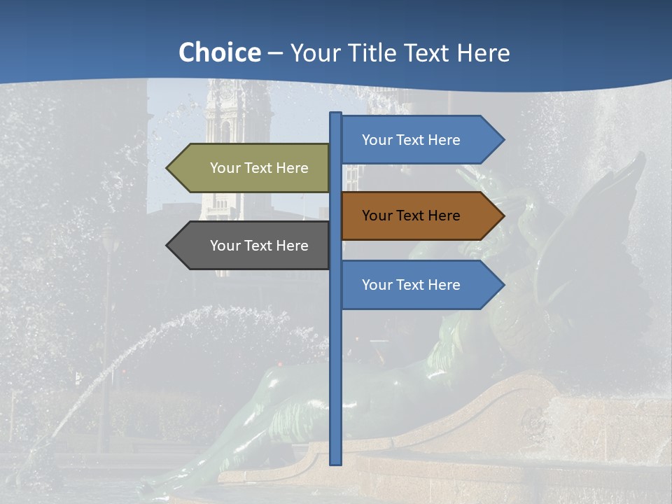 View Of City Hall From The Logan Square Fountain In Philadelphia PowerPoint Template