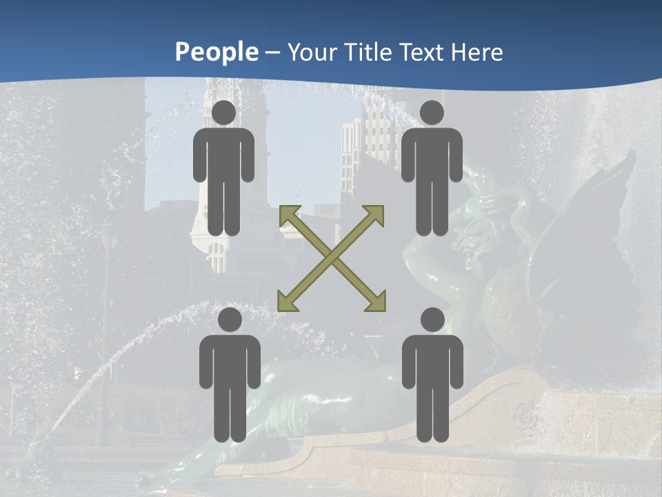 View Of City Hall From The Logan Square Fountain In Philadelphia PowerPoint Template