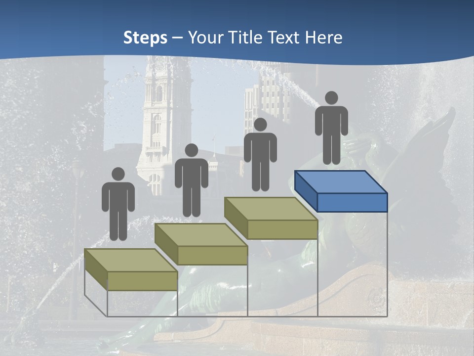 View Of City Hall From The Logan Square Fountain In Philadelphia PowerPoint Template