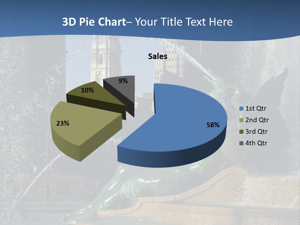 View Of City Hall From The Logan Square Fountain In Philadelphia PowerPoint Template