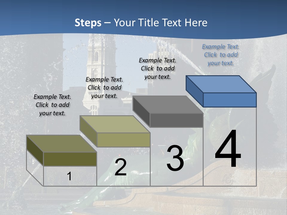 View Of City Hall From The Logan Square Fountain In Philadelphia PowerPoint Template