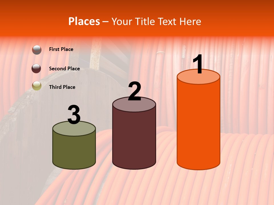 A Bunch Of Orange Hoses Stacked On Top Of Each Other PowerPoint Template