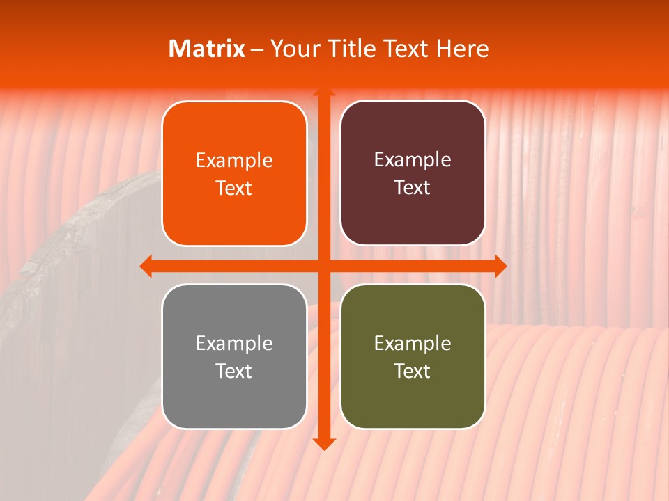 A Bunch Of Orange Hoses Stacked On Top Of Each Other PowerPoint Template
