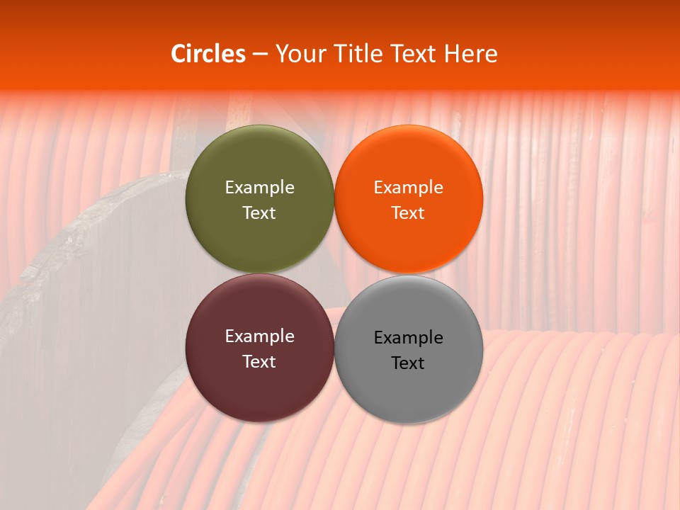 A Bunch Of Orange Hoses Stacked On Top Of Each Other PowerPoint Template