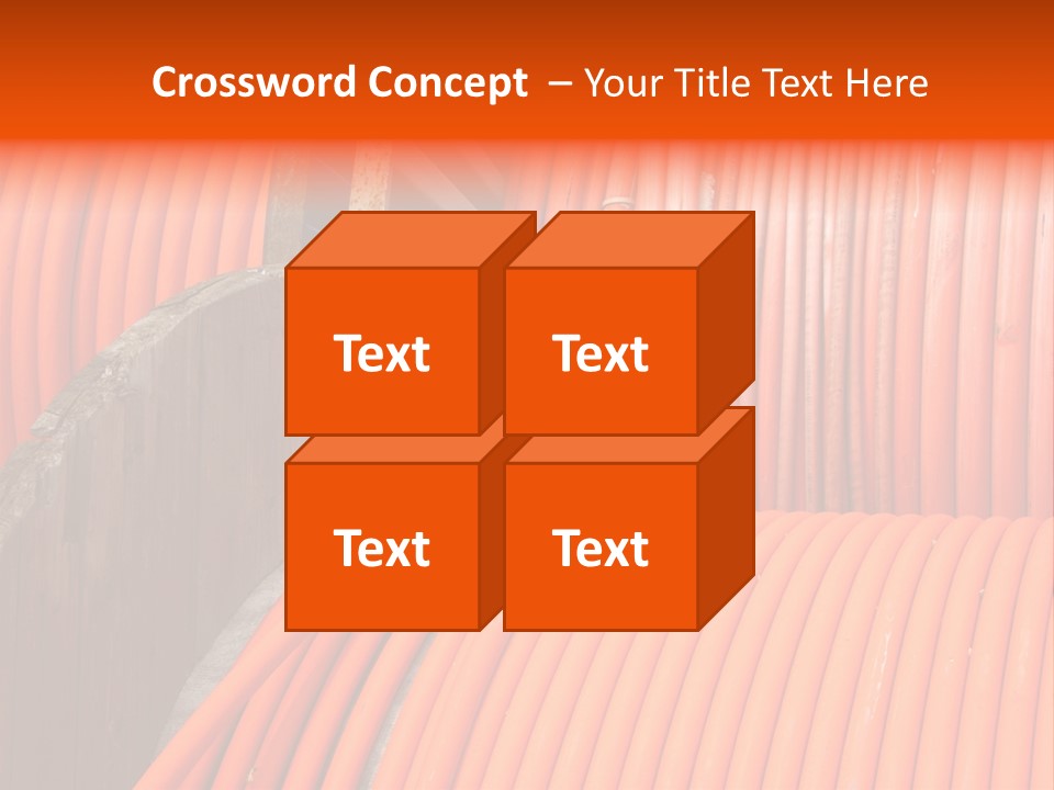 A Bunch Of Orange Hoses Stacked On Top Of Each Other PowerPoint Template