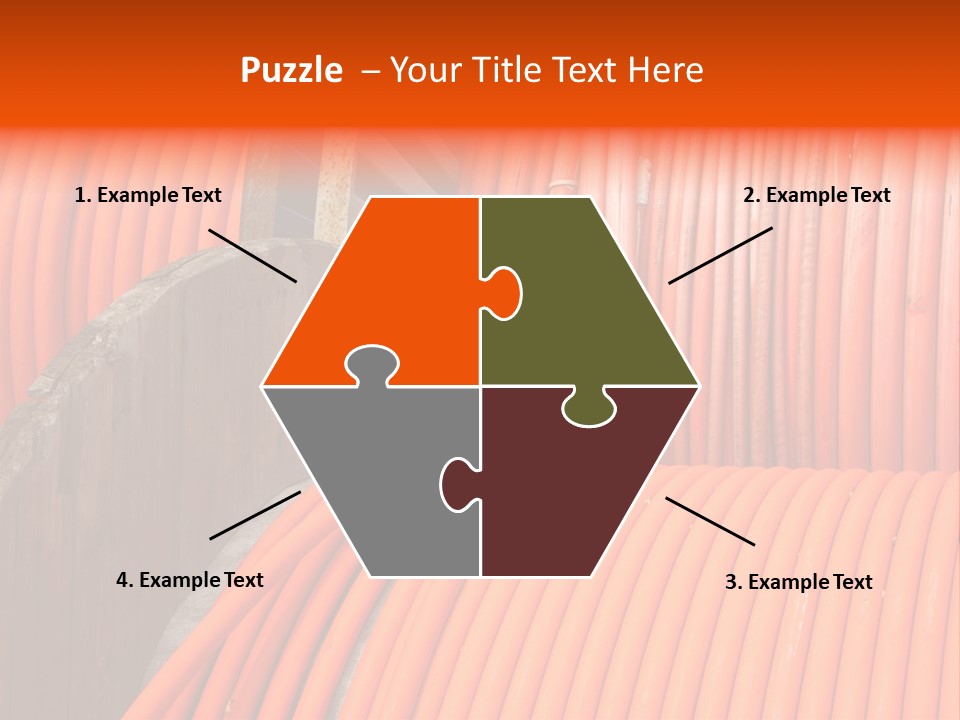 A Bunch Of Orange Hoses Stacked On Top Of Each Other PowerPoint Template