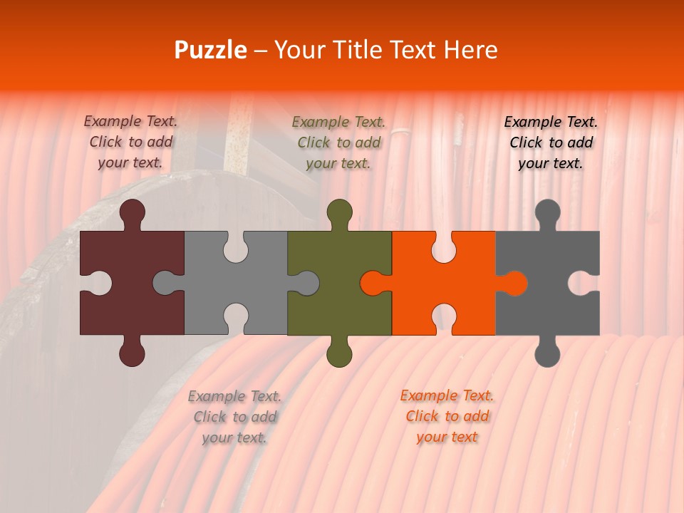 A Bunch Of Orange Hoses Stacked On Top Of Each Other PowerPoint Template