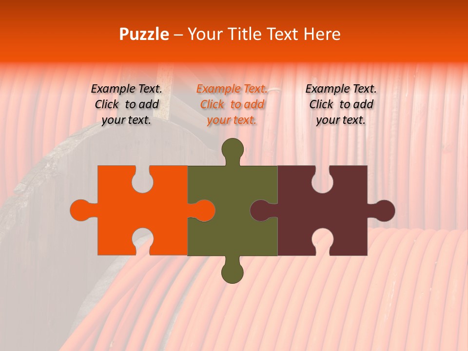 A Bunch Of Orange Hoses Stacked On Top Of Each Other PowerPoint Template