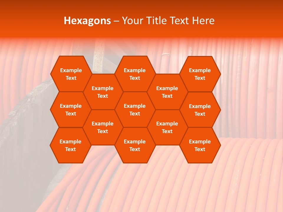 A Bunch Of Orange Hoses Stacked On Top Of Each Other PowerPoint Template