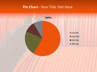 A Bunch Of Orange Hoses Stacked On Top Of Each Other PowerPoint Template