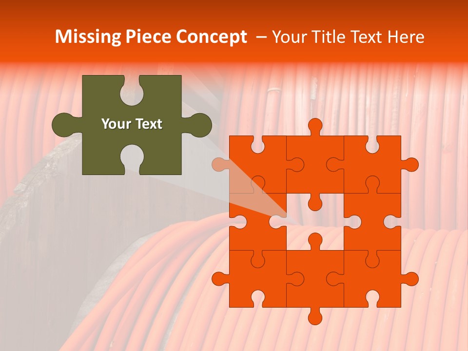 A Bunch Of Orange Hoses Stacked On Top Of Each Other PowerPoint Template