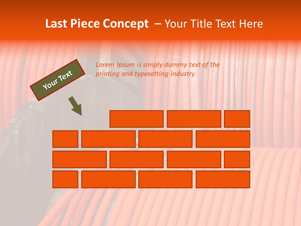 A Bunch Of Orange Hoses Stacked On Top Of Each Other PowerPoint Template