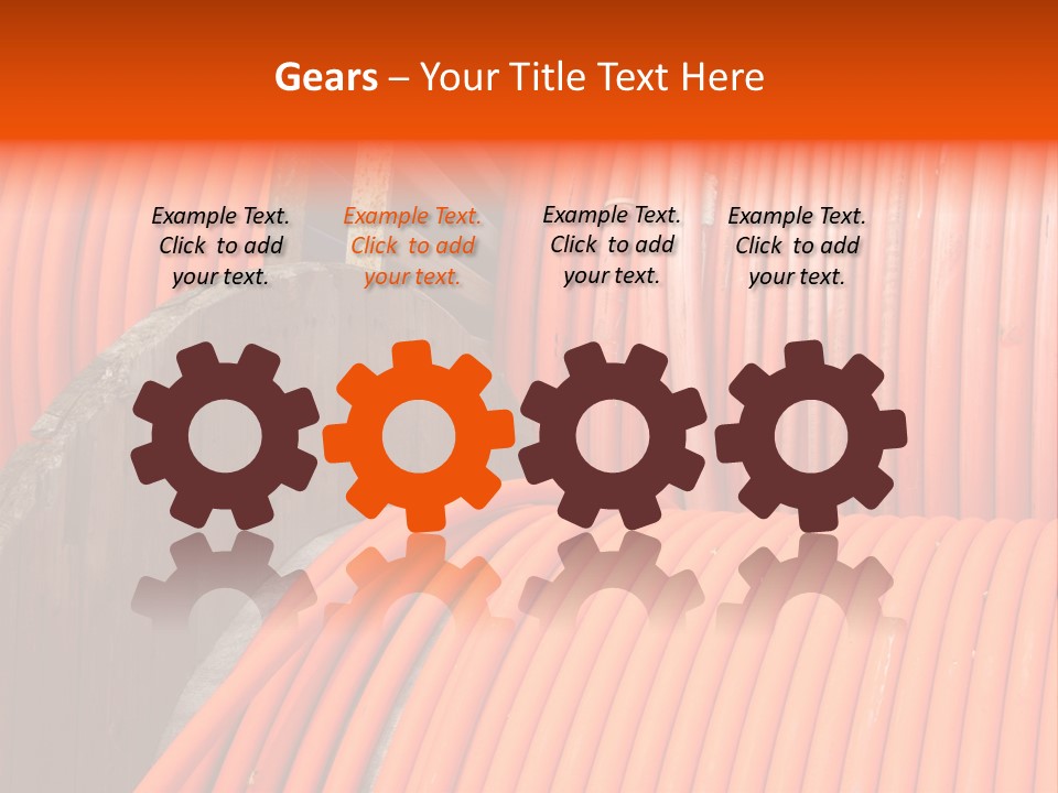 A Bunch Of Orange Hoses Stacked On Top Of Each Other PowerPoint Template