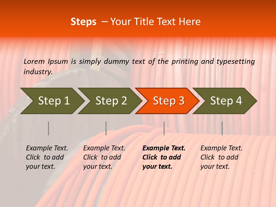 A Bunch Of Orange Hoses Stacked On Top Of Each Other PowerPoint Template