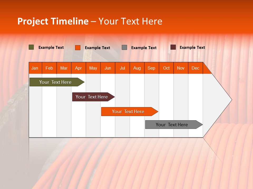 A Bunch Of Orange Hoses Stacked On Top Of Each Other PowerPoint Template
