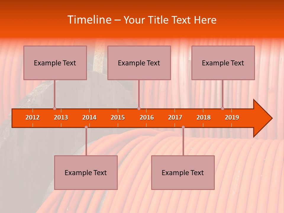 A Bunch Of Orange Hoses Stacked On Top Of Each Other PowerPoint Template