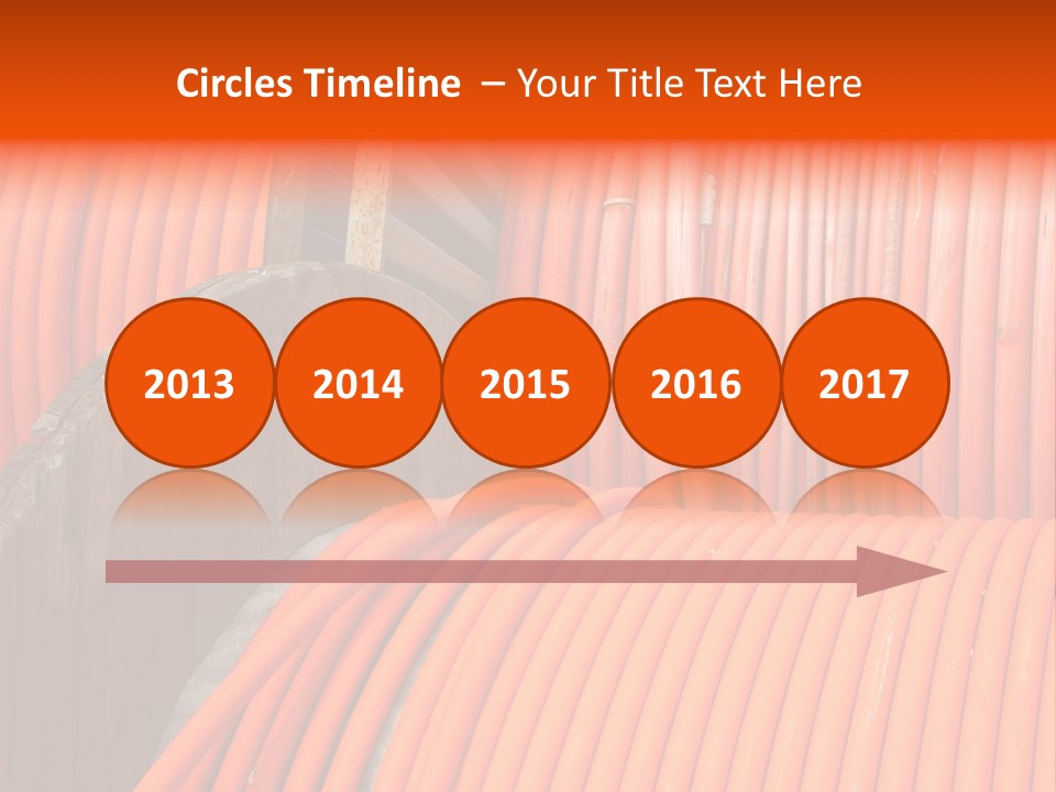 A Bunch Of Orange Hoses Stacked On Top Of Each Other PowerPoint Template