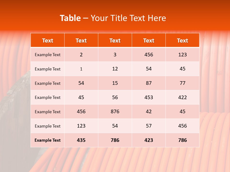 A Bunch Of Orange Hoses Stacked On Top Of Each Other PowerPoint Template